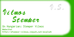 vilmos stemper business card